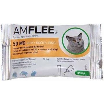 Amflee Cat 50 mg Spot-on, 3 pipete Amflee Cat 50 mg Spot-on, 3 pipete