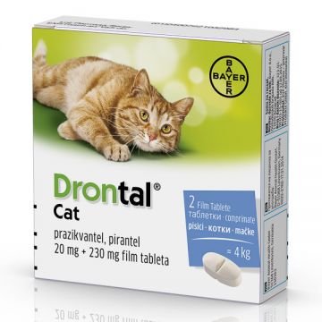Drontal Cat Pisica x 2 Tablete - 1 Cutie Drontal Cat Pisica x 2 Tablete - 1 Cutie
