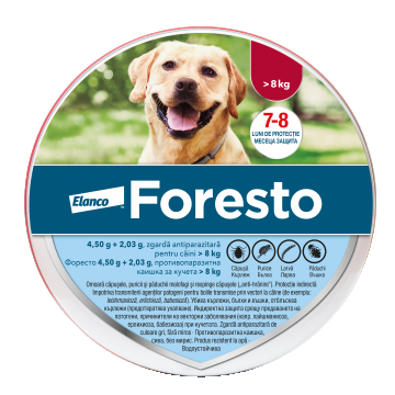 Foresto Zgarda Antiparazitara Caini Mari - L (> 8KG) Foresto Zgarda Antiparazitara Caini Mari - L (> 8KG)