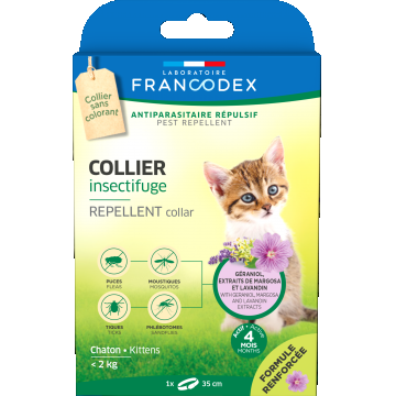 Francodex, Zgarda Antiparazitara Geraniol Kitten, Francodex, Zgarda Antiparazitara Geraniol Kitten,
