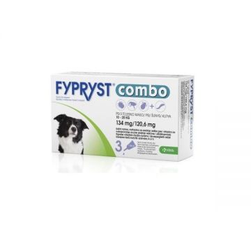 Antiparazitar extern pentru caini intre 10-20 kg Fypryst Combo M, 1 pipeta