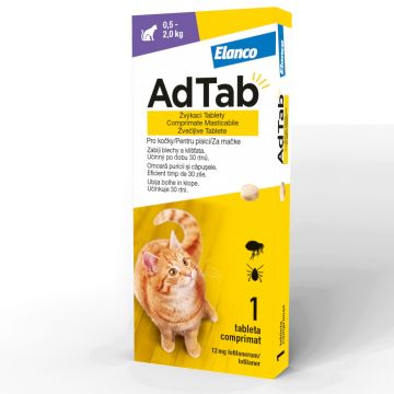AdTab Cat 12mg (0.5-2kg) - Comprimate antiparazitare - 1cpr.