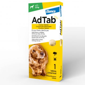 AdTab Dog 450mg (11-22kg) - Comprimate antiparazitare - 1cpr.