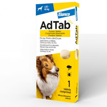 AdTab Dog 900mg (22-45kg) - Comprimate antiparazitare - 1cpr.
