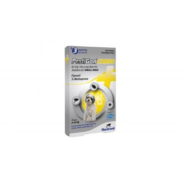 Antiparazitar caini Pestigon Combo S (2-10 kg), 1 piepeta