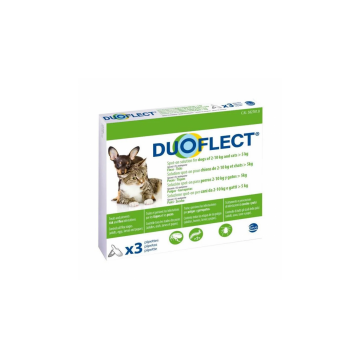 Antiparazitar extern pentru pisici peste 5 kg si caini intre 2-10 kg Douflect, 3 pipete, EXPIRA 30.07.2026