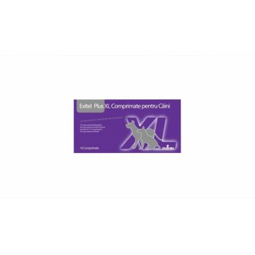 Exitel Plus XL, deparazitare interna caini, 1 tableta