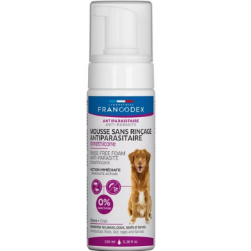 FRANCODEX Spuma fara clatire impotriva puricilor si capuselor, pentru caini 150 ml