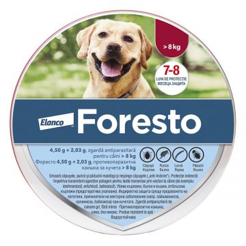 Pachet zgarda Foresto L (70 cm) + Advantix 400 (25-40 kg)