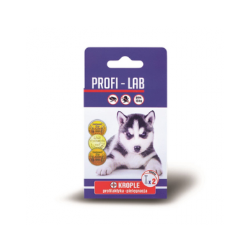 PCHEŁKA Profi-Lab Picaturi antipurici caini 15kg, 2x1.8ml, pe baza de ulei esential