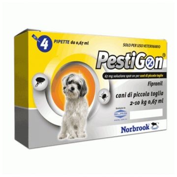 Antiparazitar caini Pestigon S (2-10 kg), 4 pipete