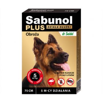 Zgarda antiparazitara pentru caini Sabunol Plus (25-50 kg), 75 cm, EXPOIRA 14.11.2025